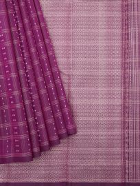 Gracecharm Elegant Pure Soft Silk Checked and Dot Design with Small Border Saree
