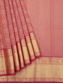 Vivaha Pure Silk Kanchipuram Wedding Jacquard Traditional Motif with Zari Border Saree