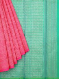 Gracecharm Pure Soft Silk Geometric Checked Design with Small Border Saree