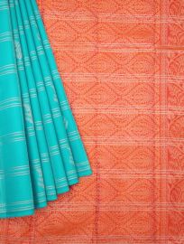Gracecharm Elegant Pure Soft Silk Checked and Butta Design Borderless Saree