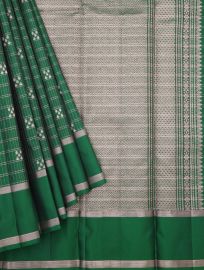Gracecharm Elegant Pure Soft Silk Checked and Butta Design with Border Saree