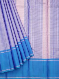 Gracecharm Elegant Pure Soft Silk Checked Design with Border Saree
