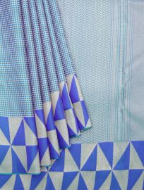 Vivaha Pure Silk Kanchipuram Wedding Checked Design with Border Saree