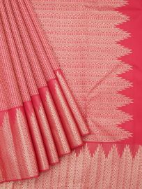 Vivaha Pure Silk Kanchipuram Wedding Chevron Striped Design with Zari Border Saree