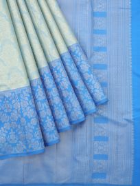 Vivaha Pure Silk Kanchipuram Twin Parrot with Floral Jaal Zari Border Saree
