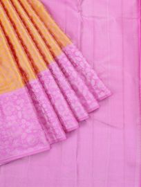 Vivaha Pure Silk Wedding Kanchipuram Small Butta with Contrast Border Saree