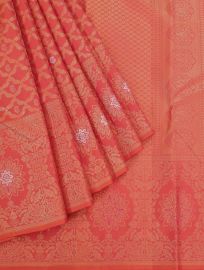 Gracecharm Uppada Silk Floral Trellis Jaal with Floral Pallu Saree