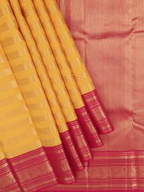 Vivaha Kanchipuram Pure Silk Zari Stripe with Contrast Pallu Saree