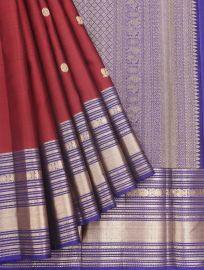 Vivaha Pure Silk Zari Butta with Contrast Zari Border Saree