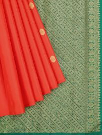 Vivaha Arani Pure Silk Butta with Diagonal Brocade Pallu Saree