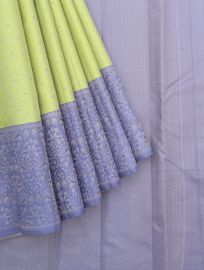 Vivaha Pure Silk Geometric Jaal with Floral Brocade Border Saree