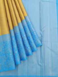 Vivaha Pure Silk Wave Jaal with Paisley Floral Brocade Border Saree
