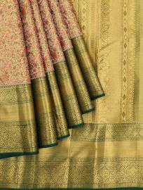 Vivaha Pure Silk Floral Jaal with Floral Medallion Pallu Saree