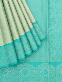 Gracecharm Uppada Silk Floral Vine Jaal with Contrast Border Saree 