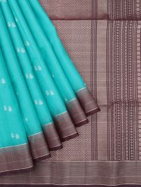 Gracecharm Pure Soft Silk Butta with Diamond Mesh Brocade Pallu Saree