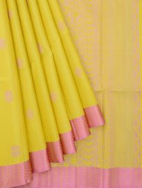 Gracecharm Pure Soft Silk Floral Butta with Leaf Jaal Pallu Saree