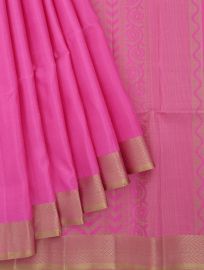 Gracecharm Pure Soft Silk Floral Butta with Chevron Pallu Saree