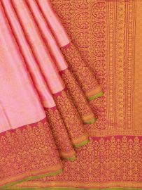 Vivaha Arani Pure Silk Floral Vine Jaal with Floral Arch Jaal Pallu Saree