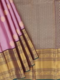 Vivaha Pure Silk Round Medallion Butta with Diamond Lattice Brocade Pallu Saree