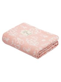 Doctor Towels Coral Banana Jacquard Floral Bath Towel