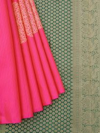 Vivaha Arani Pure Silk Zari Stripe Medallion Butta with Annapakshi Pallu Saree