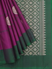 Vivaha Arani Pure Silk Round Animal Medallion Butta Checks Diamond Floral Grid Pallu Saree

