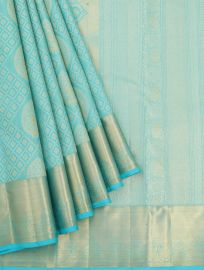 Gracecharm Pure Silk Floral Diamond Jaal with Medallion Pallu Saree
