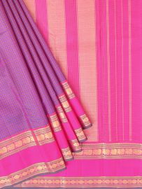 Vivaha Arani Pure Silk Fine Zari Check with Contrast Pallu Saree