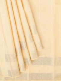 Vivaha Kanchipuram Pure Silk Fine Check Butta with Zari Border Saree