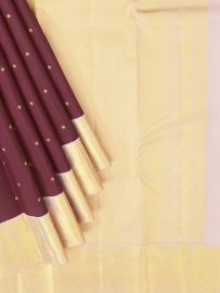 Vivaha Kanchipuram Pure Silk Butta with Diamond Brocade Pallu Saree