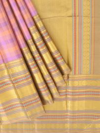 Vivaha Arani Pure Silk Multi Check with Herringbone Zari Pallu Saree