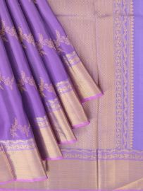 Vivaha Arani Pure Silk Floral Vine Butta with Zari Border Saree