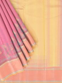 Vivaha Arani Pure Silk Ornamental Jaal with Contrast Pallu Saree