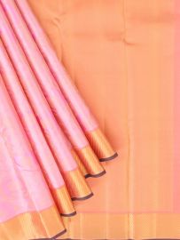 Vivaha Arani Pure Silk Floral Vine Jaal with Contrast Diagonal Zari Pallu Saree