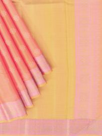 Vivaha Arani Pure Silk Fine Stripe Geometric Butta with Zari Border Saree