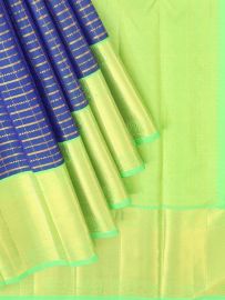 Vivaha Arani Pure Silk Zari Line Check with Contrast Brocade Pallu Saree