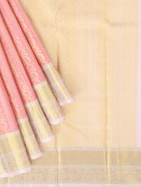 Vivaha Kanchipuram Pure Silk Floral Jaal with Contrast Pallu Saree