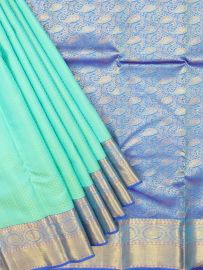 Vivaha Arani Pure Silk Traditional Butta Design with Zari Border Saree