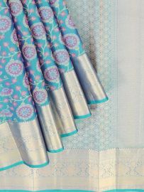 Gracecharm Pure Silk Traditional Intricate floral jaal work delicate zari weave Saree
