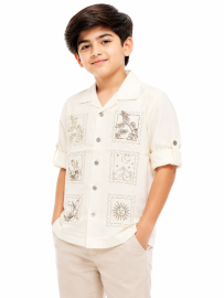 Gracecharm Boys Cotton Casual Full Sleeve Shirt