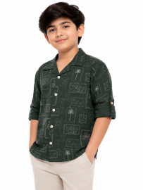 Gracecharm Boys Cotton Casual Full Sleeve Shirt