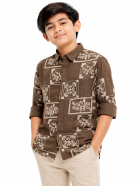 Gracecharm Boys Cotton Casual Full Sleeve Shirt