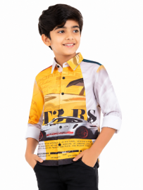 Gracecharm Boys Lycra Casual Full Sleeve Shirt