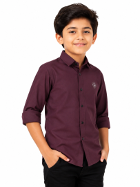 Gracecharm Boys Lycra Casual Full Sleeve Shirt
