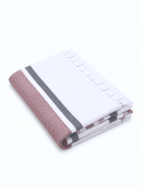 Doctor Towels Chocolate Brown Cambric Multi-Stripe Bath Towel