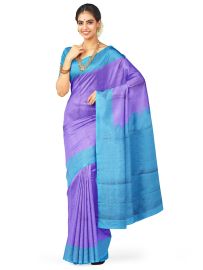 Kanmanie Soft Silk Floral Jaal with Geometric Floral Brocade 3 Inch Border Saree