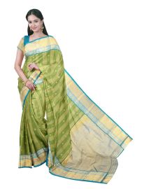 Gracecharm Gift Art Silk Stripe Butta with Diamond Pallu Saree