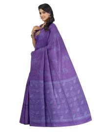 Kanmanie Softy Silk Leaf Butta Borderless Saree