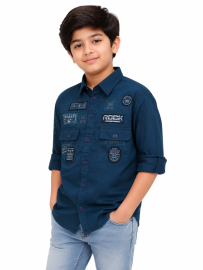 Gracecharm Boys Cotton Casual Full Sleeve Shirt