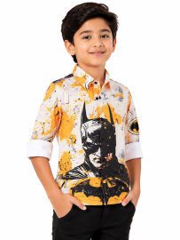 Gracecharm Boys Lycra Casual Full Sleeve Shirt